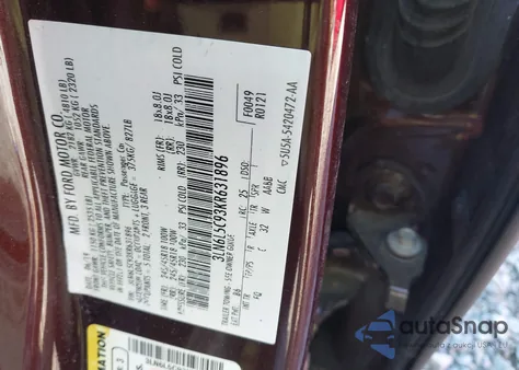 2019 Lincoln Mkz Reserve I z USA, uszkodzony, nr VIN 3LN6L5C93KR631896